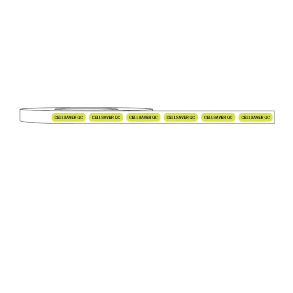 Label, CELLSAVER QC 5/16" x 1-1/4" Fluorescent Chart w/ black